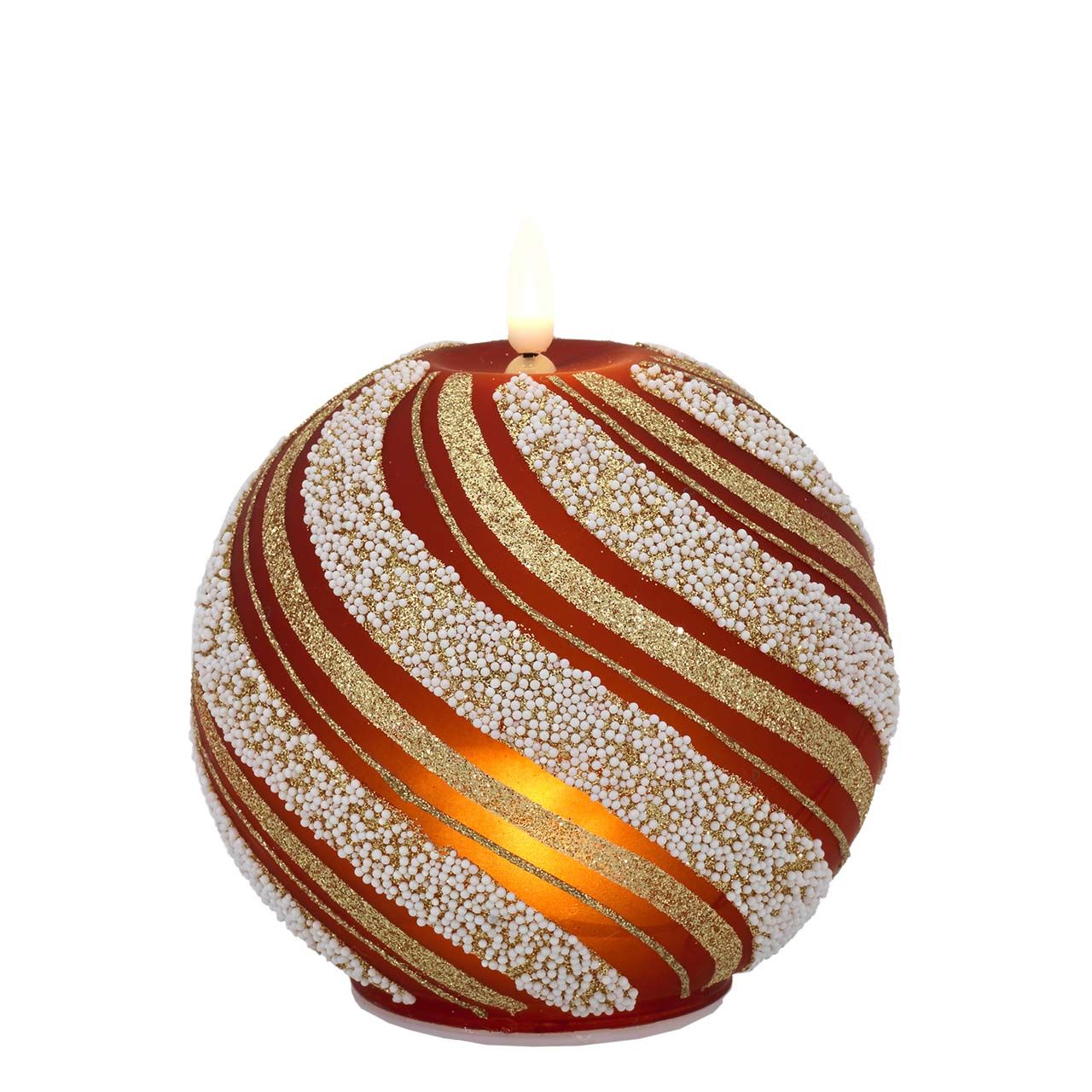 SFERA D.12 CON LED E FIAMMELLA